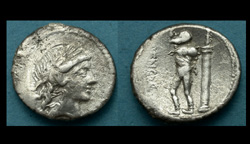 L Censorius, Denarius, Apollo with Satyr reverse, Read about it!